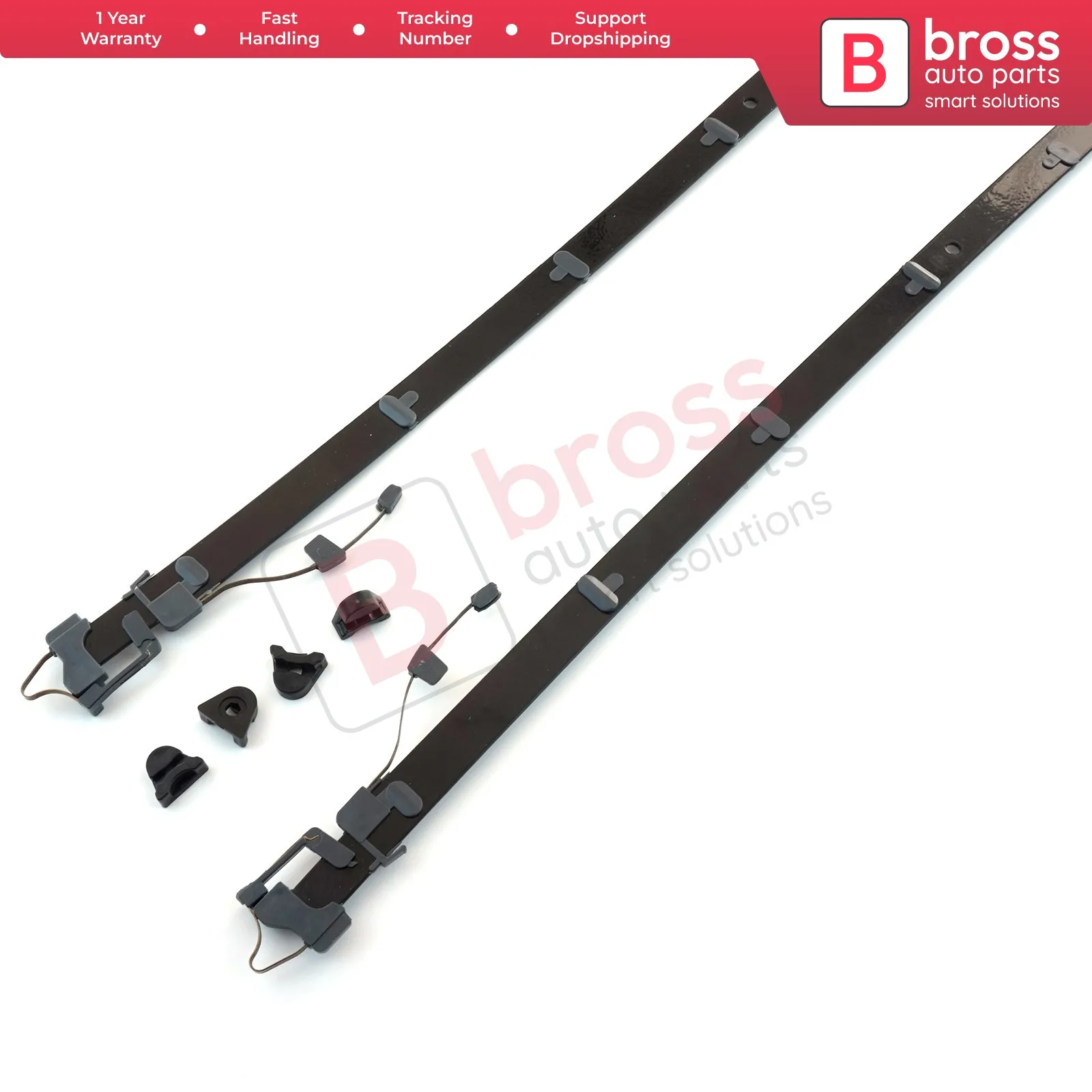 

BSR590 Panoramic Sliding Roof Sunroof Rail Frame Glass Slider Guide Repair Set for Mercedes CLA GLA Class A180 Lenght: 62.5 cm