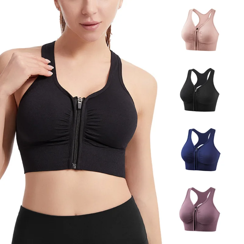 Women Sports Bras Nylon Quick Drying Zip Up Yoga Bras Fitness Gym Workout Sportwear Crop Tops Underwear Yoga Tops
Women Sports Bras Nylon Quick Drying Zip Up Yoga Bras Fitness Gym Workout Sportwear Crop Tops Underwear Yoga Tops