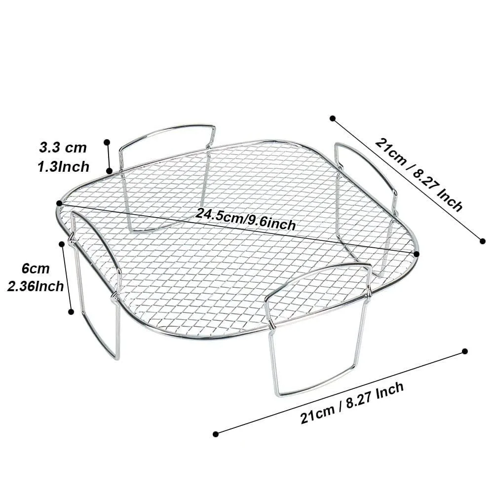 Cooking Grilling Rack Kitchen Household Air Fryer Shelf Fryers Toast Accessories Stainless Steel Steam Airfryers Accessory
Cooking Grilling Rack Kitchen Household Air Fryer Shelf Fryers Toast Accessories Stainless Steel Steam Airfryers Accessory