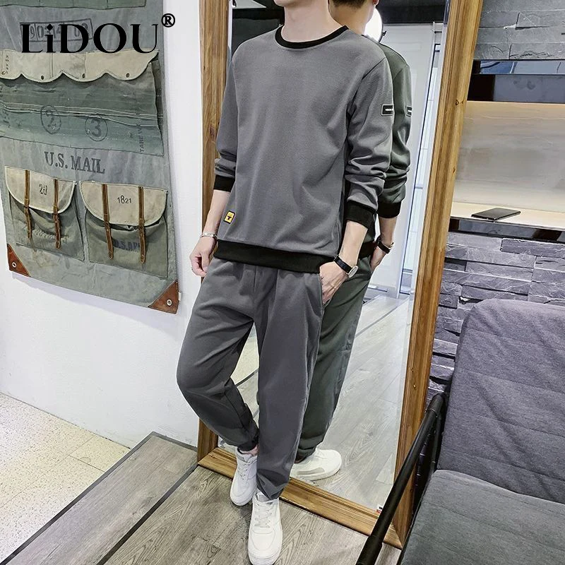 Autumn Winter New Fashion Trend Korean Loose Suit Man Long Sleeve Temperament Casual Sports Simple Top Solid Streetwear Clothes
Autumn Winter New Fashion Trend Korean Loose Suit Man Long Sleeve Temperament Casual Sports Simple Top Solid Streetwear Clothes