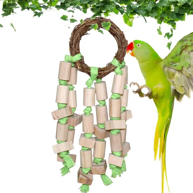 Bird Parrot Chewing Toys Natural Wood Foraging Chewing Toys With Small Metal Ring Log Color Wooden Toys For Parakeet & Cockatiel
Bird Parrot Chewing Toys Natural Wood Foraging Chewing Toys With Small Metal Ring Log Color Wooden Toys For Parakeet & Cockatiel