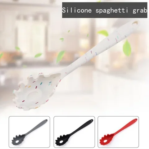 

Spoon Spaghetti Pasta Colander Silicone Heat-Resistant Noodles Drain Kitchen Tool Tableware Accessories Scoop