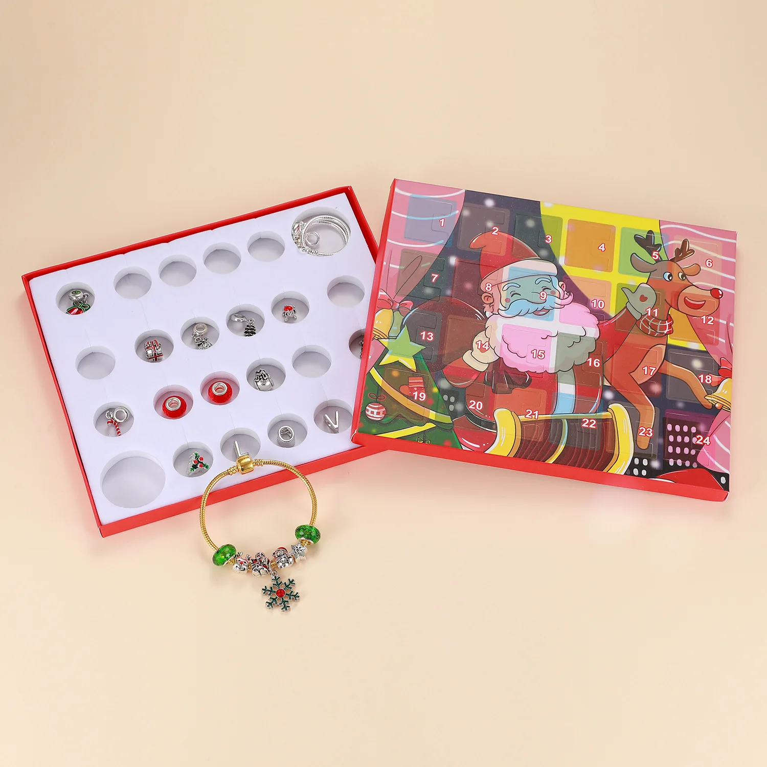 Christmas Countdown Calendar Charm Gift Box Navidad Christmas Advent DIY Jewelry Bracelet For Girls 2024 New Year Gifts Christmas Countdown Calendar Charm Gift Box Navidad Christmas Advent DIY Jewelry Bracelet For Girls 2024 New Year Gifts