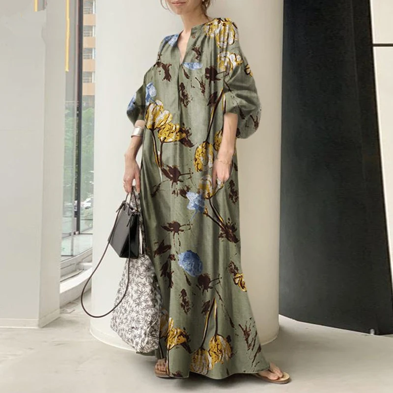 2024 New Cotton And Linen Print V-neck Simple Relaxed Ethnic Style Retro Small Fresh Casual Dress For Women Summer
2024 New Cotton And Linen Print V-neck Simple Relaxed Ethnic Style Retro Small Fresh Casual Dress For Women Summer