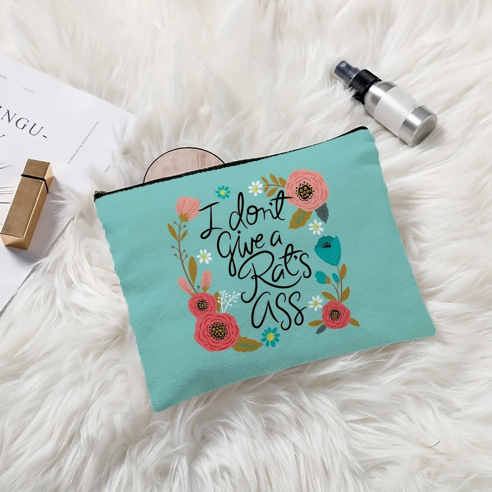 Funny Makeup Cosmetic Bag Zipper Pouch, Letter Flower Print Linen Cosmetic Travel Bag Toiletry Case Multi
Funny Makeup Cosmetic Bag Zipper Pouch, Letter Flower Print Linen Cosmetic Travel Bag Toiletry Case Multi