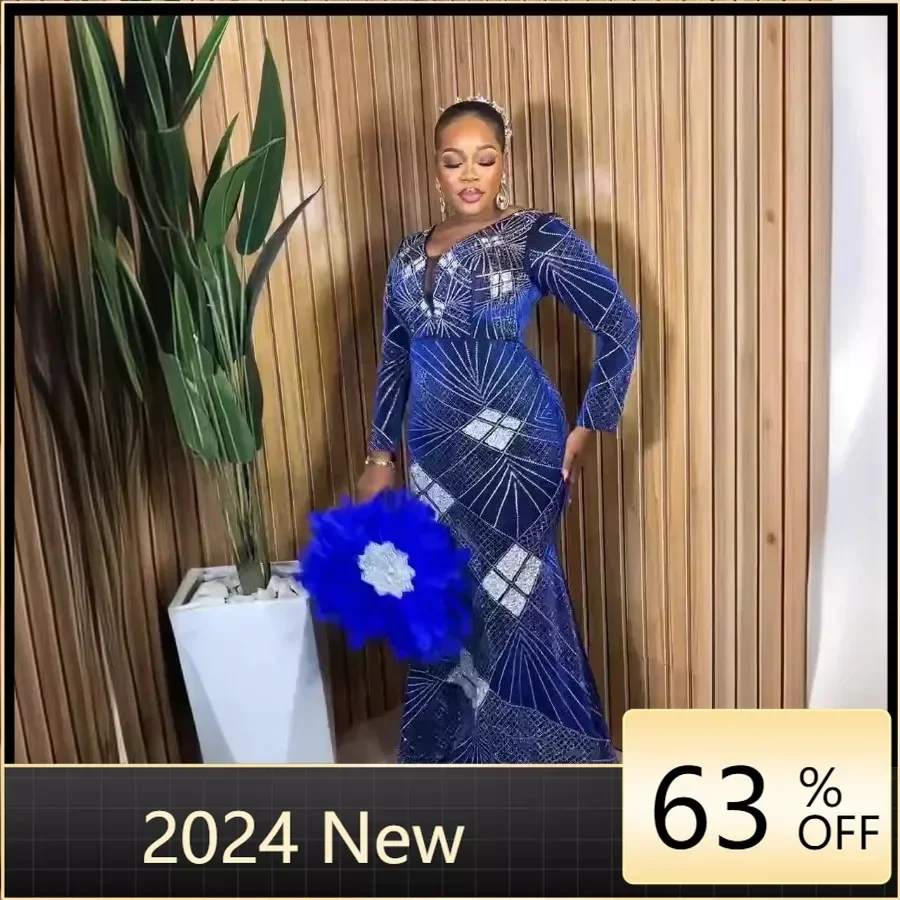 Plus Size Luxury African Sequins Dress for Women Elegant Lady Evening Dresses with Belt Sexy Female Wedding Party Bodycon Gown
Plus Size Luxury African Sequins Dress for Women Elegant Lady Evening Dresses with Belt Sexy Female Wedding Party Bodycon Gown