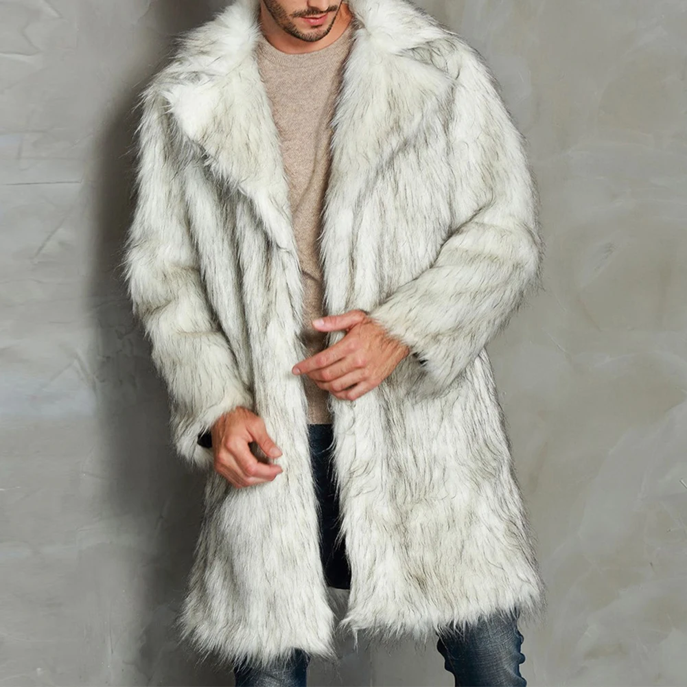 Mens Faux Fur Thickened Winter Warm Long Coat Jacket Coats Overwear Long Sleeve Outwear Tie Dyed Lapel Outdoor Men's Coat
Mens Faux Fur Thickened Winter Warm Long Coat Jacket Coats Overwear Long Sleeve Outwear Tie Dyed Lapel Outdoor Men's Coat