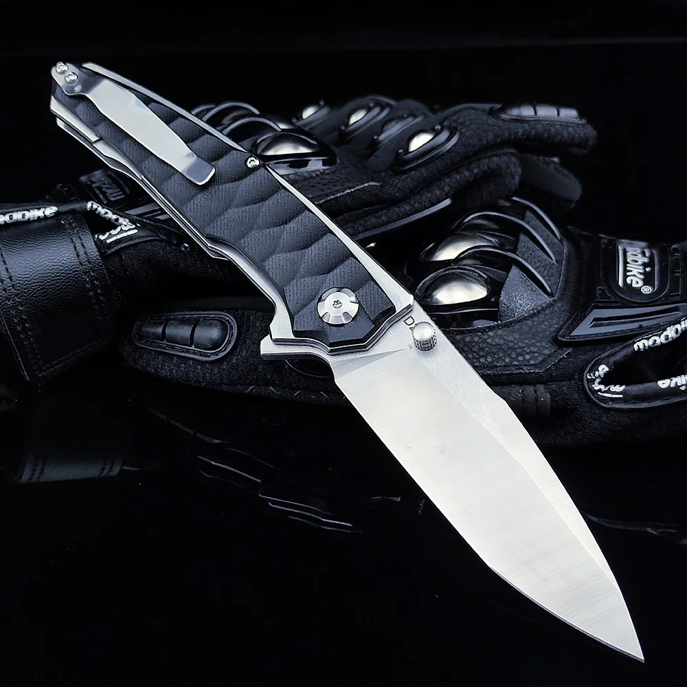 

High Hardness Tactical EDC Folding Knife With G10 Handle Outdoor D2 Steel Ball Bearing Self Defense Hunting Knives Combat Tools