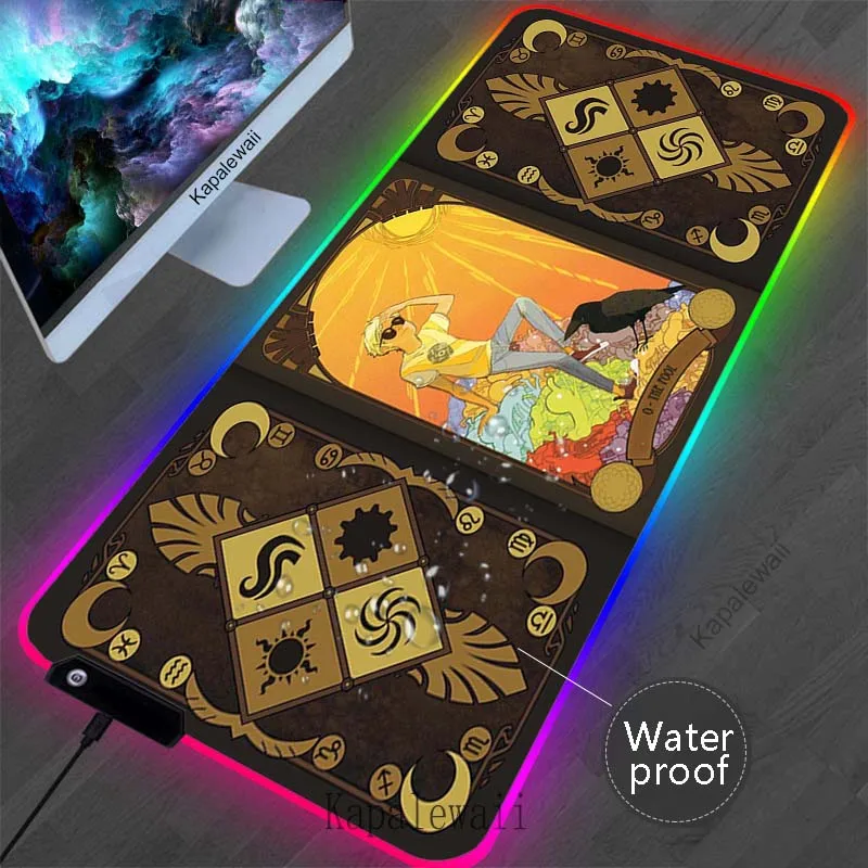 RGB Witches Moon Tarot Mouse Pad LED PC Desk Mat Gamer Mousepad Waterproof Mouse Mat Non-Slip Rubber Mat Keyboard Pads 900x300mm
RGB Witches Moon Tarot Mouse Pad LED PC Desk Mat Gamer Mousepad Waterproof Mouse Mat Non-Slip Rubber Mat Keyboard Pads 900x300mm