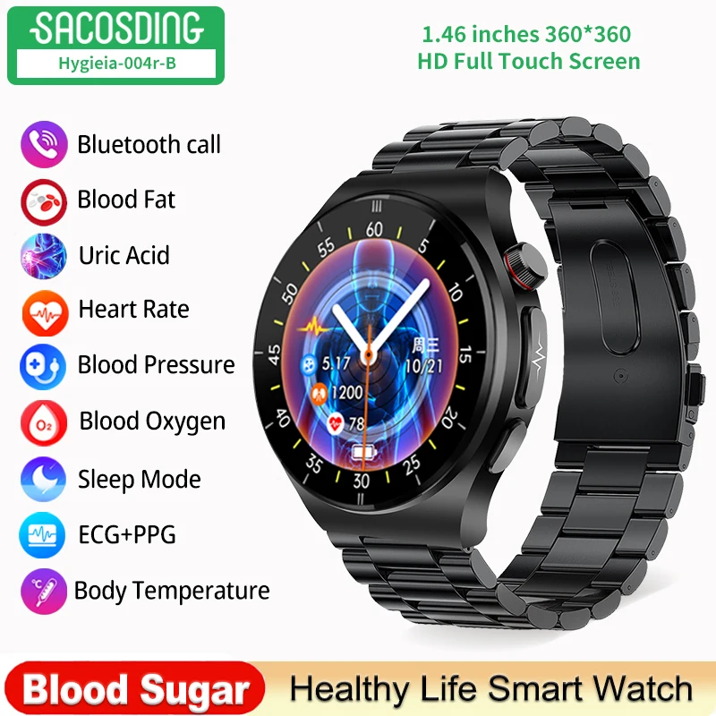 2023New Noninvasive Blood Sugar Smart Watch Health Blood Lipid Uric Acid Monitor ECG+PPG Watches Smart Bluetooth Call Smartwatch
2023New Noninvasive Blood Sugar Smart Watch Health Blood Lipid Uric Acid Monitor ECG+PPG Watches Smart Bluetooth Call Smartwatch