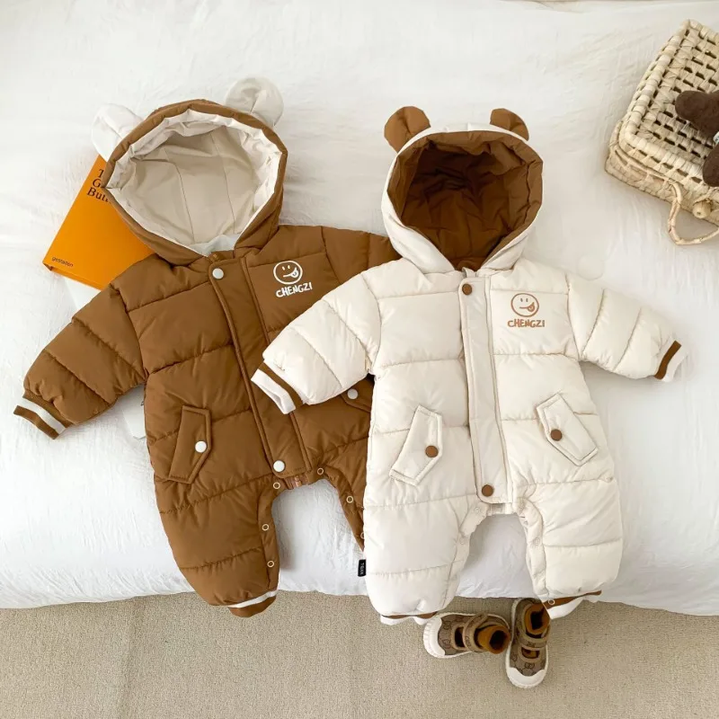 Winter Baby Quilted Hooded Romper Cartoon Thicken Warm Toddler Jumpsuits Boys Outfit
Winter Baby Quilted Hooded Romper Cartoon Thicken Warm Toddler Jumpsuits Boys Outfit