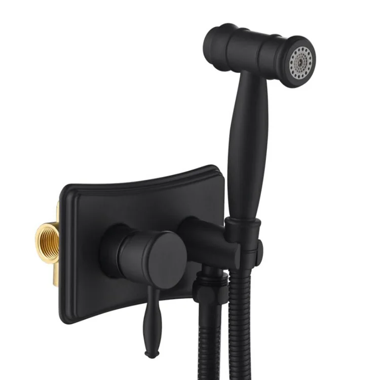 Brushed Gold Black Brass Wall Mounted Bathroom Toilet Hand Held Bidet Sprayer Shattaf Hot Cold Mixer Valve Holder Kit Set
Brushed Gold Black Brass Wall Mounted Bathroom Toilet Hand Held Bidet Sprayer Shattaf Hot Cold Mixer Valve Holder Kit Set