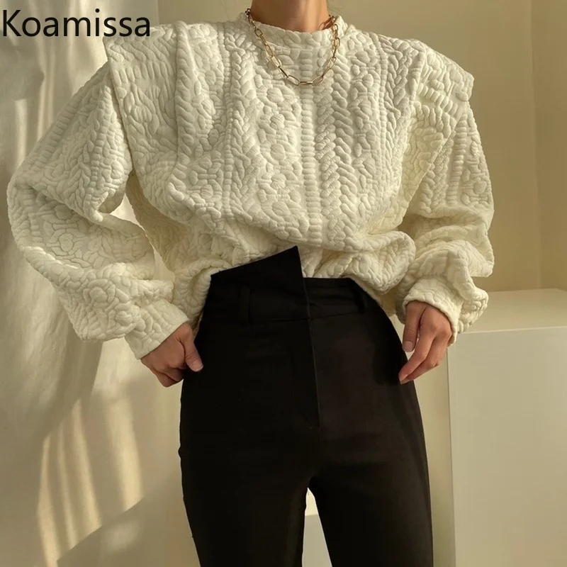 Однотонные свободные женские пуловеры Koamissa, с длинным рукавом и круглым вырезом, шикарные кроссовые толстовки, повседневная верхняя одежда, 2022
Однотонные свободные женские пуловеры Koamissa, с длинным рукавом и круглым вырезом, шикарные кроссовые толстовки, повседневная верхняя одежда, 2022