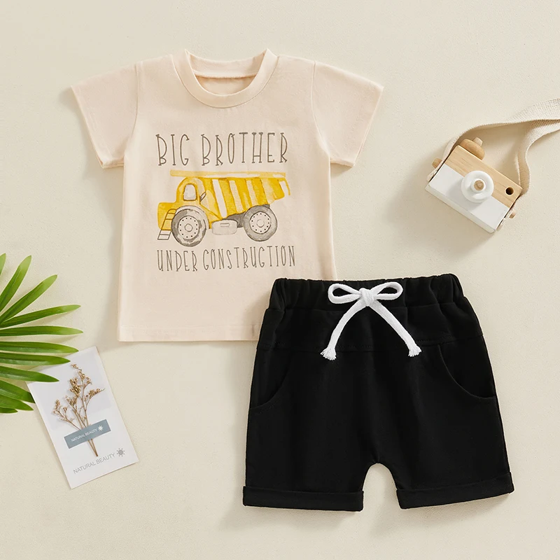 Toddler Baby Boy Summer Clothes Big Brother Under Construction Short Sleeve Tops Shorts Cute Infant Newborn Outfits
Toddler Baby Boy Summer Clothes Big Brother Under Construction Short Sleeve Tops Shorts Cute Infant Newborn Outfits