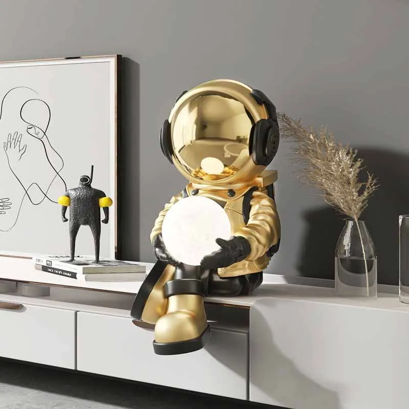 Modern Art Home Decoration Astronaut Statue With Lamp Fashion Sculpture Creative Living Room Desktop Decor Resin Crafts Gift
Modern Art Home Decoration Astronaut Statue With Lamp Fashion Sculpture Creative Living Room Desktop Decor Resin Crafts Gift