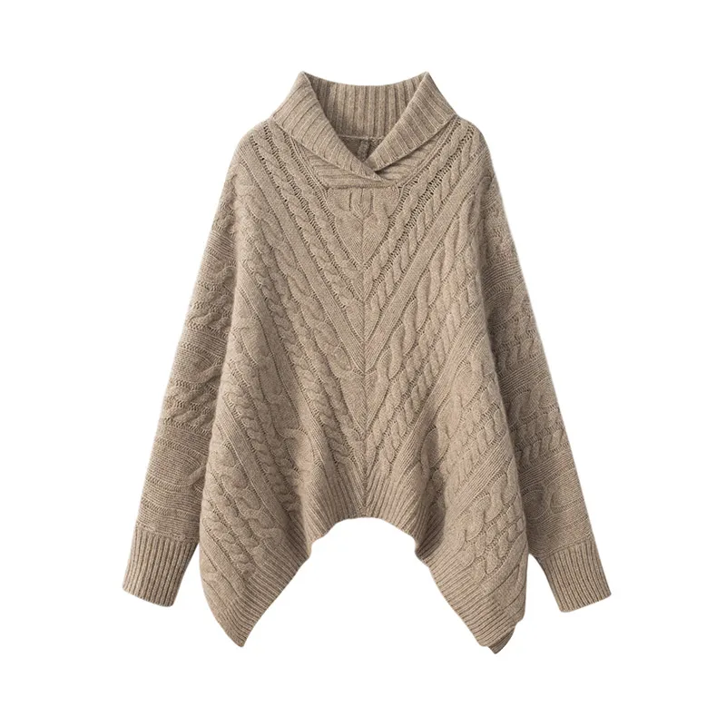 2023 New Autumn Winter 100% Cashmere Sweater Women's High Quality Bat Shirt Female Loose Large Size Thicken Knitted Pullover
2023 New Autumn Winter 100% Cashmere Sweater Women's High Quality Bat Shirt Female Loose Large Size Thicken Knitted Pullover