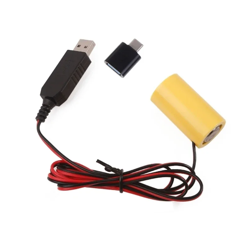 

Universal USB 5V 2A to 1.5V1A LR14 C Battery Power Cable Battery Line for Toy Gas Stove Flashlights