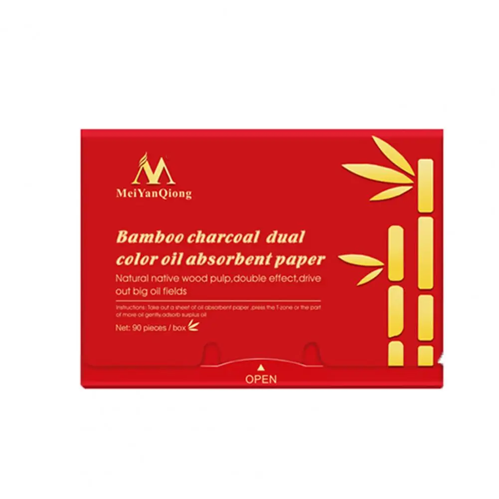 

Daily Facial Blotting Paper Delicate Effective Artificial Bamboo Charcoal Face Oil Absorbing Sheet Blotting Paper Black
