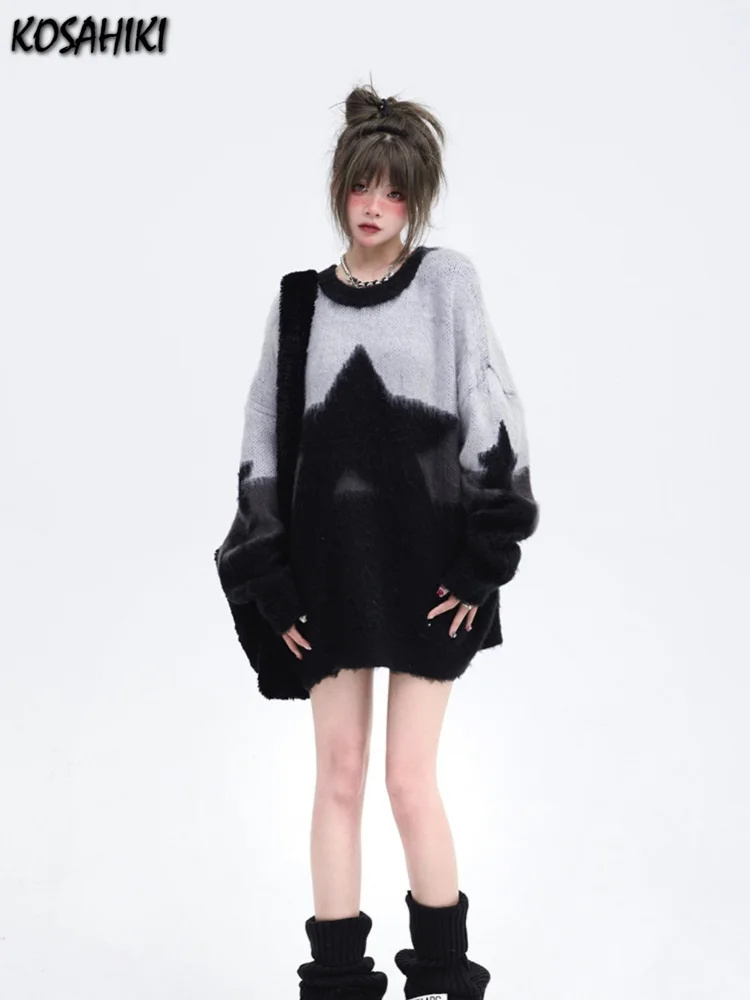 JapaneseStar Embroidery Vintage Oversized Soft Sweaters Y2K Fashion Aesthetic Loose Pullovers Harajuku Grunge Casual Pull Jumper
JapaneseStar Embroidery Vintage Oversized Soft Sweaters Y2K Fashion Aesthetic Loose Pullovers Harajuku Grunge Casual Pull Jumper