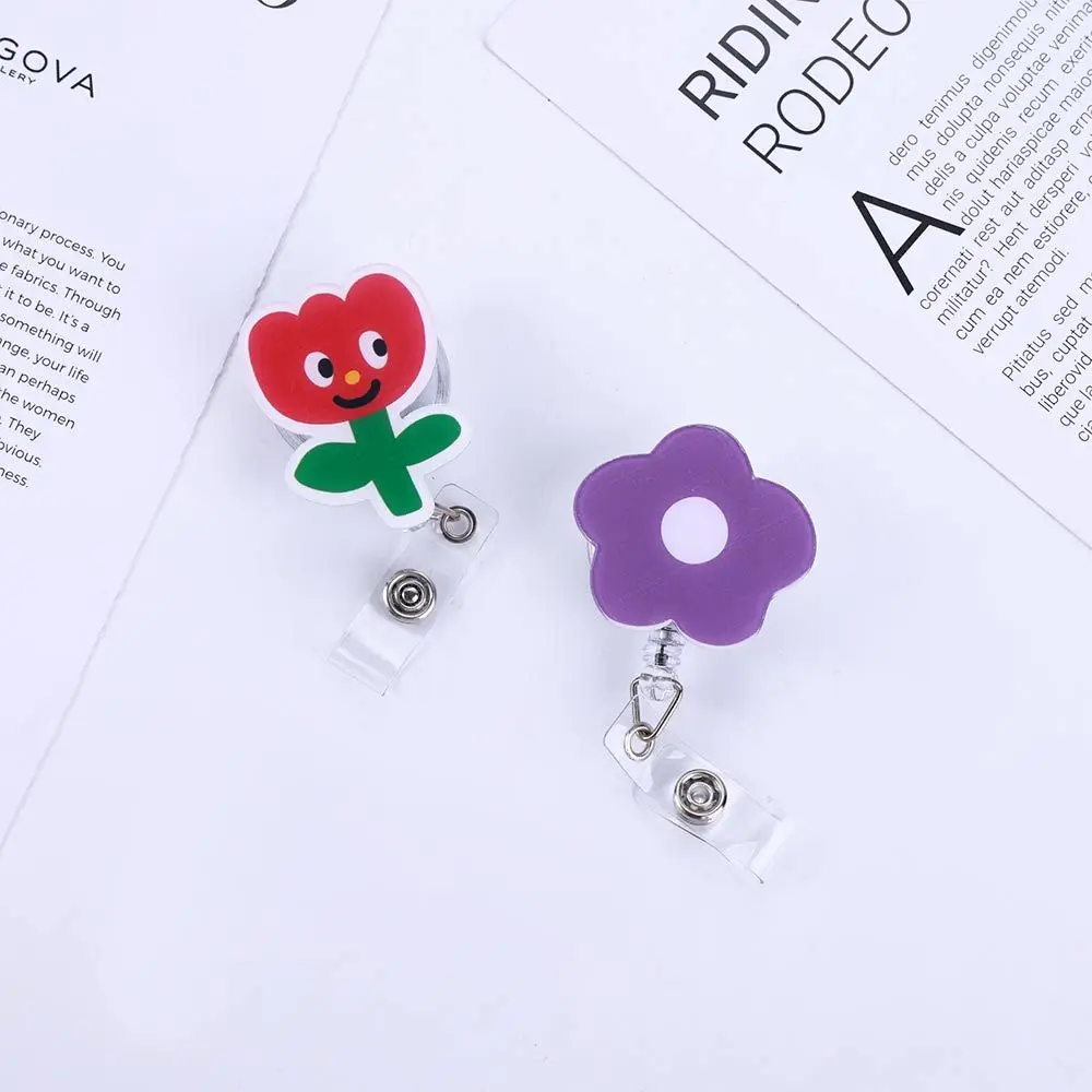 Supplies Acrylic Korea Flowers Cartoon Student ID Card Clips Retractable Badge Reel Badge Holder Name Card Holder
Supplies Acrylic Korea Flowers Cartoon Student ID Card Clips Retractable Badge Reel Badge Holder Name Card Holder