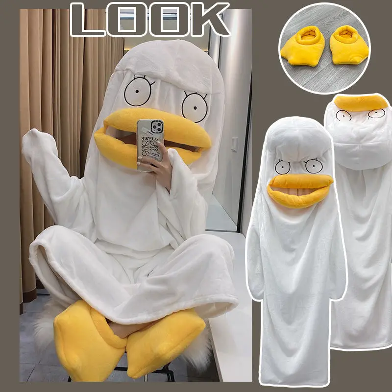 Big White Duck Kawaii Fall and Winter Flannel Sleeping Bag Funny One-piece Pajamas The Best Gift for Halloween and Christmas
Big White Duck Kawaii Fall and Winter Flannel Sleeping Bag Funny One-piece Pajamas The Best Gift for Halloween and Christmas