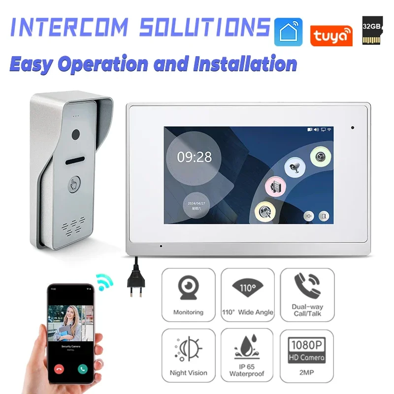 Cheap Wholesale Direct Sales1080P Camera Wifi Tuya Video Door Phone video door phone with screen intercom smart locks compatible
Cheap Wholesale Direct Sales1080P Camera Wifi Tuya Video Door Phone video door phone with screen intercom smart locks compatible