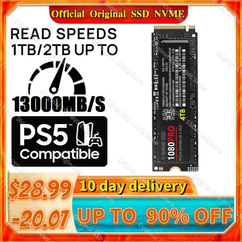 Original 1080 PRO 8TB M.2 4tb ssd nvme m2 NGFF SSD SATA hard Drive 1TB 2TB NVMe pcie Internal Hard Disk For Laptop/Desktop/PS5
Original 1080 PRO 8TB M.2 4tb ssd nvme m2 NGFF SSD SATA hard Drive 1TB 2TB NVMe pcie Internal Hard Disk For Laptop/Desktop/PS5