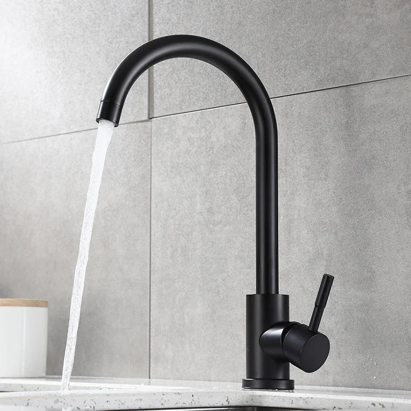 Stainless Steel Black Spray Paint Kitchen Sink Faucet Cold and Hot Water 360 Degree Swivel Mixer Tap Basin Faucet Single Handle
Stainless Steel Black Spray Paint Kitchen Sink Faucet Cold and Hot Water 360 Degree Swivel Mixer Tap Basin Faucet Single Handle