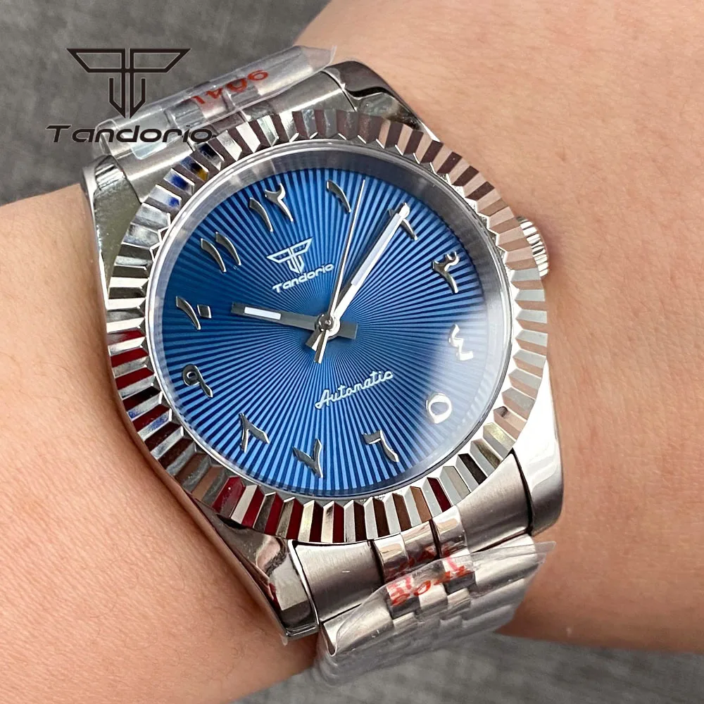 

Tandorio Sapphire Crystal NH35 PT5000 Stainless Steel Vintage Automatic Men Watch Luminous Dial 36mm/39mm Mechanical Wristwatch
