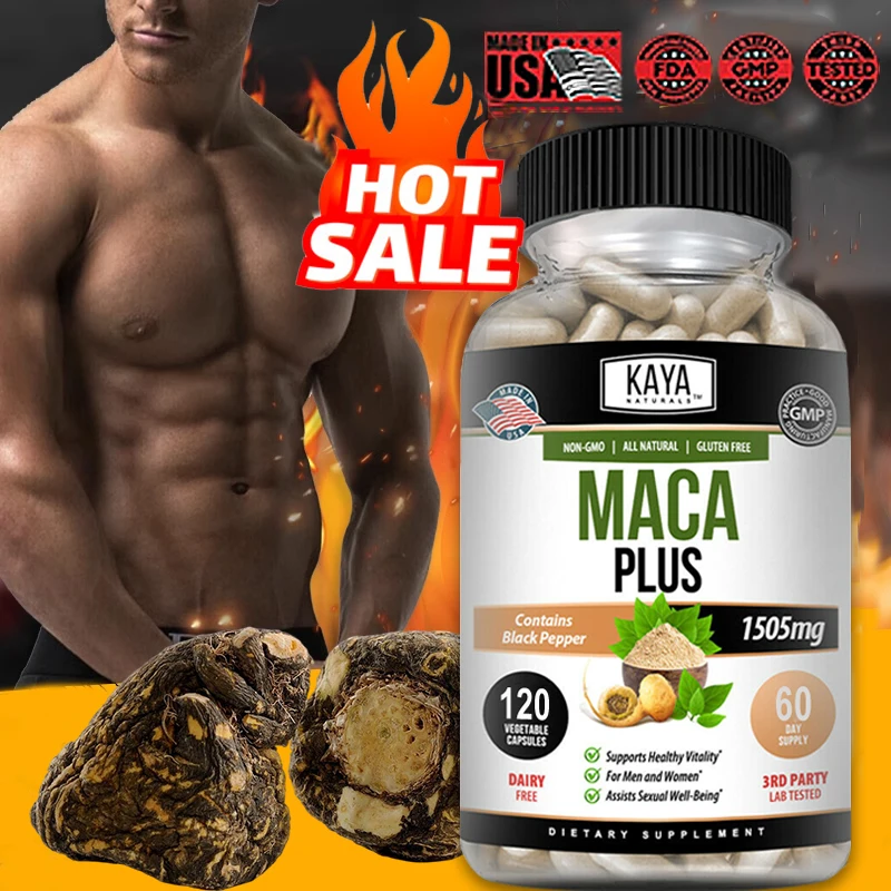 Maca Energy Capsules Enhance Energy, Increase Endurance, and Increase Vitality By 30 To 120 Capsules
Maca Energy Capsules Enhance Energy, Increase Endurance, and Increase Vitality By 30 To 120 Capsules