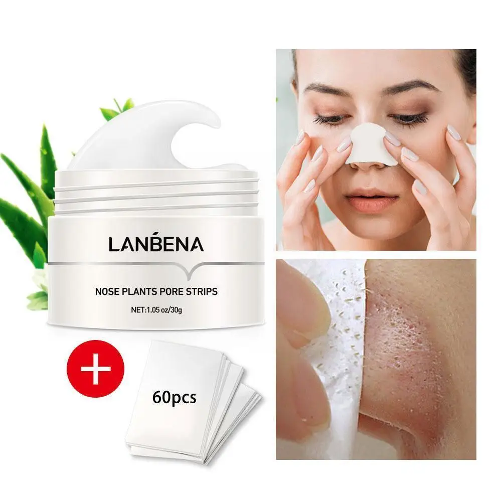 

LANBENA Face Blackheads Remover Peel Off Black Dots Care Mask Pore Strips Masks Facial Acne Treatment Nose Skin Product Sti U2X0