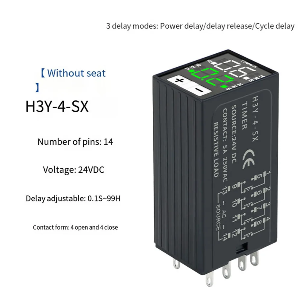 Digital Display Time Relay LED High-definition Screen 3 Delay Modes PC Shell Copper Core Coil 220V Digital Display TimeRelay
Digital Display Time Relay LED High-definition Screen 3 Delay Modes PC Shell Copper Core Coil 220V Digital Display TimeRelay