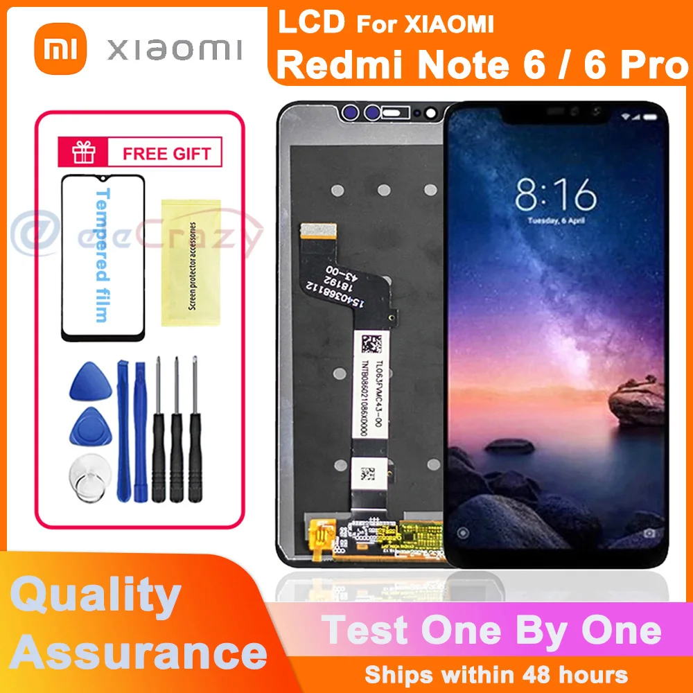 6.26" Original LCD Display for Xiaomi Redmi Note 6 Pro LCD touch screen digitizer assembly For Redmi Note 6 LCD Replaceable
6.26" Original LCD Display for Xiaomi Redmi Note 6 Pro LCD touch screen digitizer assembly For Redmi Note 6 LCD Replaceable