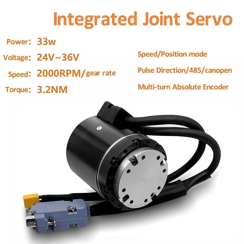 H4210R50 Integrated Joint Servo Motor Harmonic Reducer Gear Rate 1:50 Multi-turn Absolute Encoder CAN Open RS485 Communication
H4210R50 Integrated Joint Servo Motor Harmonic Reducer Gear Rate 1:50 Multi-turn Absolute Encoder CAN Open RS485 Communication