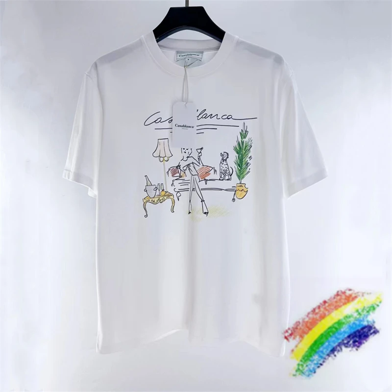 2023ss Casablanca Digital Printing T-shirt Men Women 1:1 High Quality Casual Top Tees T Shirt
2023ss Casablanca Digital Printing T-shirt Men Women 1:1 High Quality Casual Top Tees T Shirt