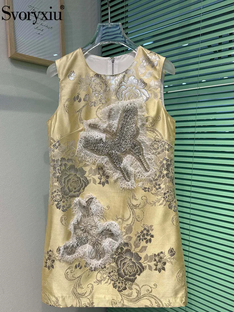Svoryxiu Runway Designer Summer Vintage Luxury Vests Mini Dress Women's Sleeveless Diamonds Print Loose Waist Short Dress
Svoryxiu Runway Designer Summer Vintage Luxury Vests Mini Dress Women's Sleeveless Diamonds Print Loose Waist Short Dress