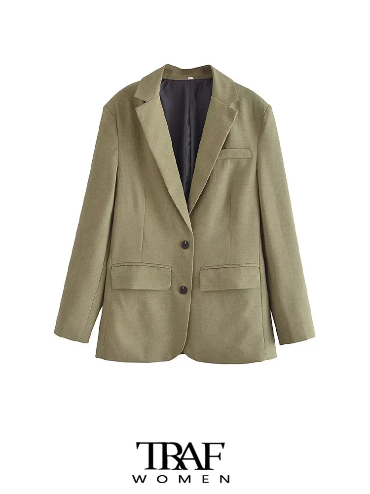 TRAF Women Fashion Front Button Basic Blazer Coat Vintage Long Sleeve Flap Pockets Female Outerwear Chic Tops
TRAF Women Fashion Front Button Basic Blazer Coat Vintage Long Sleeve Flap Pockets Female Outerwear Chic Tops