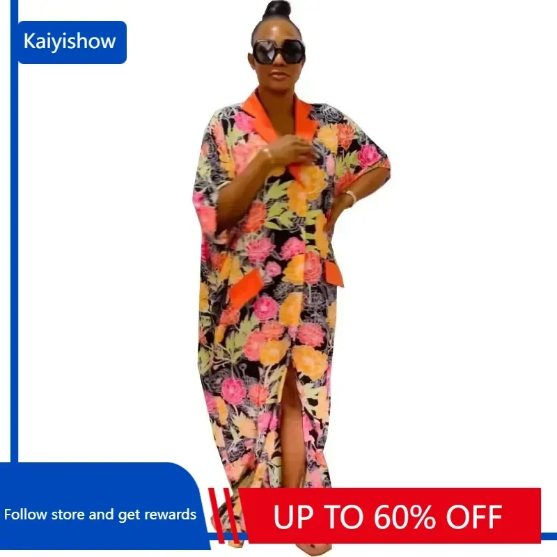 

Printed Kimono Batwing Sleeve Long Cardigan Dress And Pants Two Piece Suits Women New Fashion High Quality Maxi Robes Beach Wear