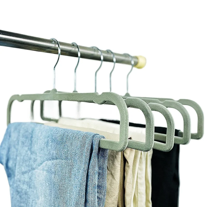 

10pcs/pack Velvet Non-Slip Clothing Hangers,35CM Seamless Flocking Hanger Dry and Wet Wardrobe Storage Adult Magic Hanger