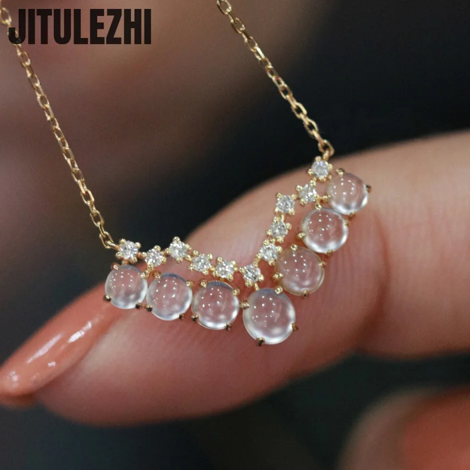 925 Sterling Silver Necklace Gold Plated Pendant Necklace Set Exquisite Jade Shining Moissanite Wedding Fine Jewelry for Bride
925 Sterling Silver Necklace Gold Plated Pendant Necklace Set Exquisite Jade Shining Moissanite Wedding Fine Jewelry for Bride