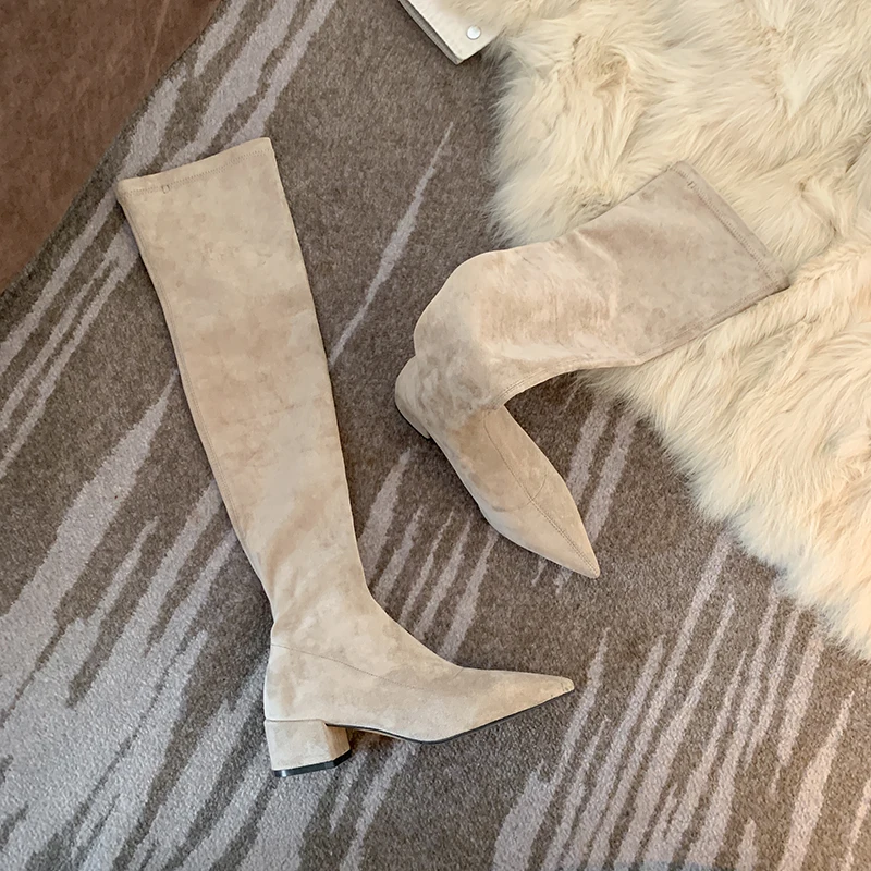 Over The Knee Long Boots Stretch Boots Women's Thigh Sexy Pointed Toe Chunky High Heels Slip-on High Boots Botas Femininas New
Over The Knee Long Boots Stretch Boots Women's Thigh Sexy Pointed Toe Chunky High Heels Slip-on High Boots Botas Femininas New