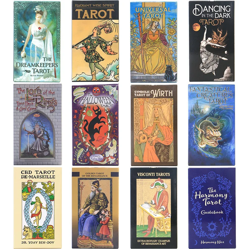 

12x7cm Large Tapo 2023 New Tarot Deck 78 Cards with Paper Guide Book Oracle Card Board Deck Games Playing Cards For Party Game