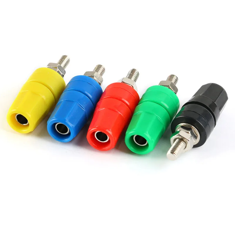 M4*36 Pure Copper Terminal Banana Socket Plug 4mm Banana Connector 20A Terminal Banana Grounding Post Multi-color Optional 
M4*36 Pure Copper Terminal Banana Socket Plug 4mm Banana Connector 20A Terminal Banana Grounding Post Multi-color Optional