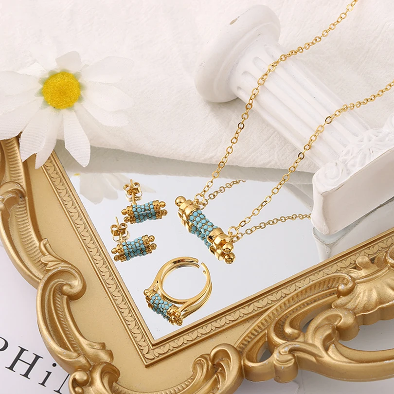 2023 New Fashion3 Piece Jewelry Explosive Sapphire Jewelry Small Waist Necklace Earrings Ring Set Wholesale
2023 New Fashion3 Piece Jewelry Explosive Sapphire Jewelry Small Waist Necklace Earrings Ring Set Wholesale