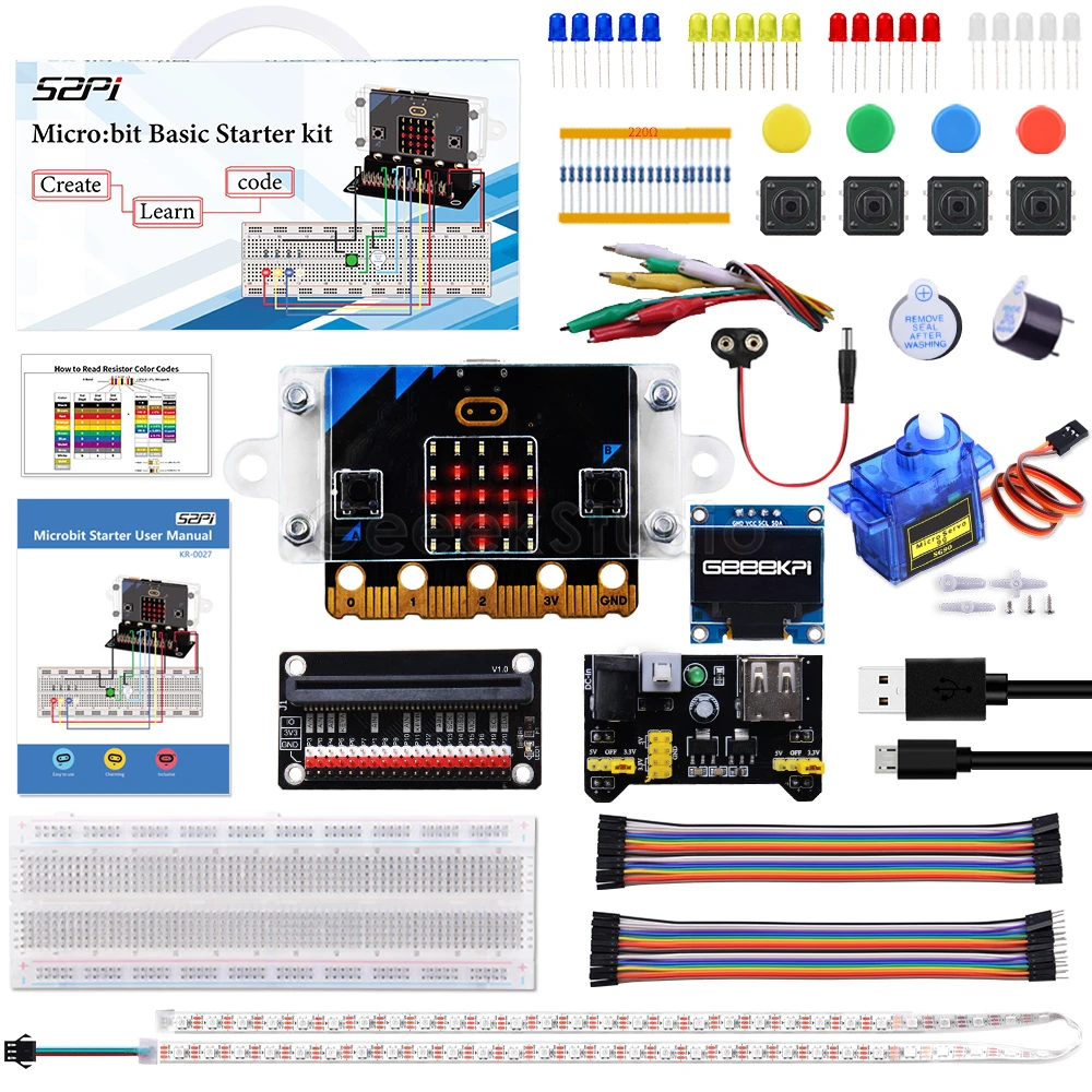 Базовый стартовый набор BBC Micro:Bit V2, программирование, кодирование для детей, набор для раскрытия подростков 
Базовый стартовый набор BBC Micro:Bit V2, программирование, кодирование для детей, набор для раскрытия подростков