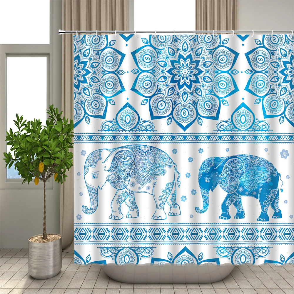 

Bath Curtain 3d printing Flower Shower Curtains 180*180cm Waterproof Bathroom Curtain Home Washable Fabric Bath Screen 12 Hooks