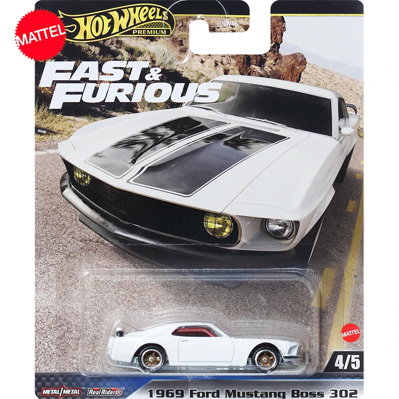 

Original Mattel Hot Wheels Premium Car Metal Fast and Furious Ford Mustang Boss 302 Vehicle Model Toys for Boys Birthday Gift