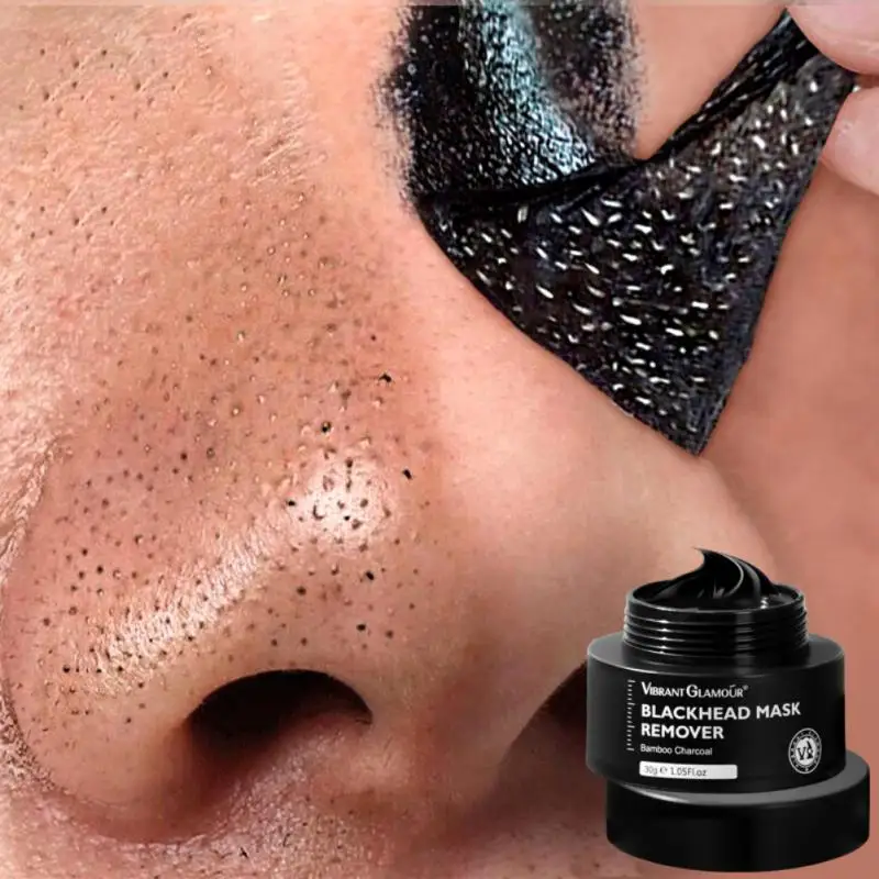 

30g Bamboo Blackhead Removal Face Mask Oil-Control Charcoal Black Peel Off Face Mask Mud Deep Cleaning Shrink Pore Anti-Acne