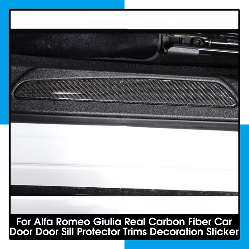 For Alfa Romeo Giulia Real Carbon Fiber Car Door Door Sill Protector Trims Decoration Sticker Welcome Pedal Protection Strip
For Alfa Romeo Giulia Real Carbon Fiber Car Door Door Sill Protector Trims Decoration Sticker Welcome Pedal Protection Strip
