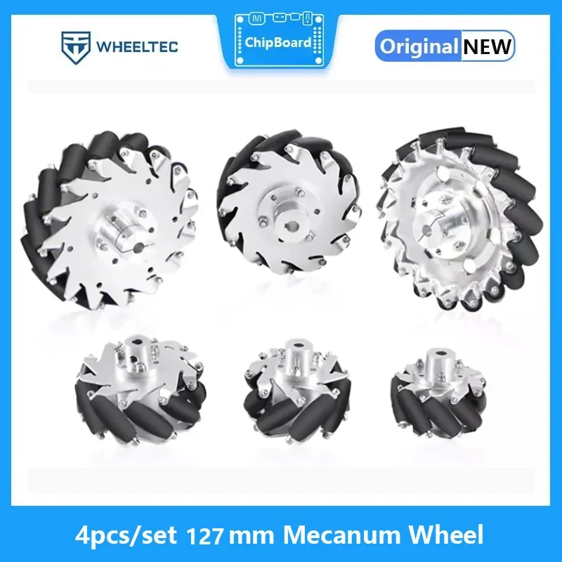 

4pcs/set 127mm Aluminum Alloy Metal Mecanum Wheel Omni-directional Wheel for Arduino Raspberry Pi DIY Robotic Car